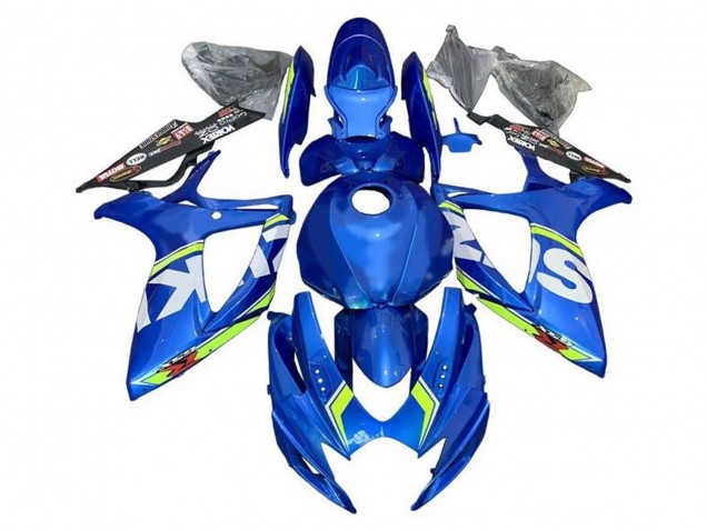 Carenados Moto Suzuki GSXR 600 / GSXR 750 2006-2007 - Azul Blanco Verde Fábrica