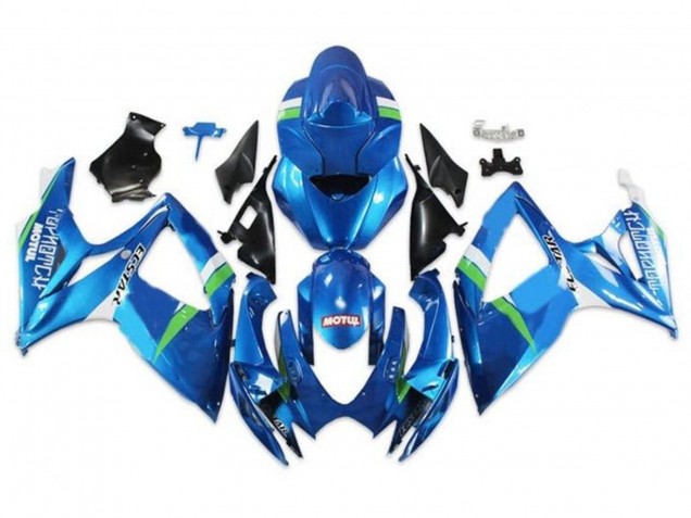Carenados Moto Suzuki GSXR 600 / GSXR 750 2006-2007 - Azul Verde Blanco Ecstar Fábrica