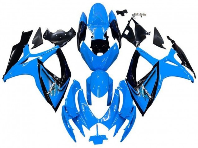 Carenados Moto Suzuki GSXR 600 / GSXR 750 2006-2007 - Azul Claro Negro Fábrica