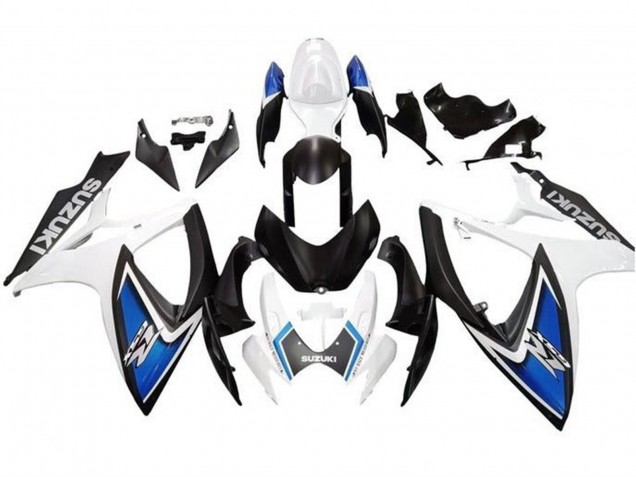 Carenados Moto Suzuki GSXR 600 / GSXR 750 2006-2007 - Blanco Azul Negro Mate Fábrica