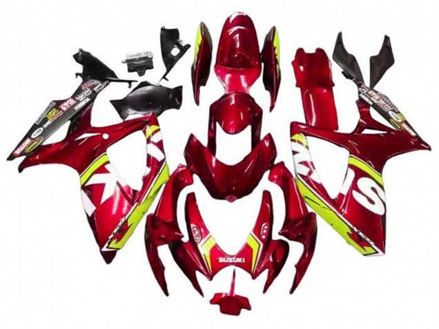 Carenados Moto Suzuki GSXR 600 / GSXR 750 2006-2007 - Rojo Amarillo Blanco Negro Fábrica