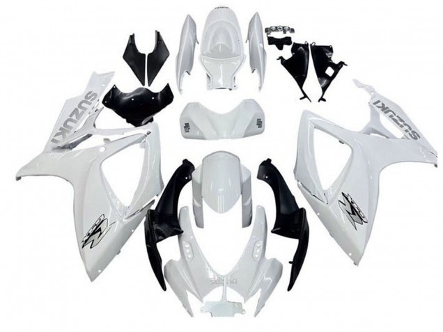 Carenados Moto Suzuki GSXR 600 / GSXR 750 2006-2007 - Blanco Negro Fábrica
