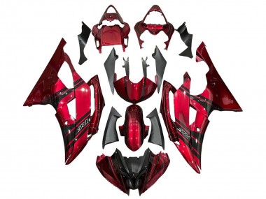 Carenados Moto Yamaha YZF R6 2008-2016 - Rojo Negro Raya Fábrica