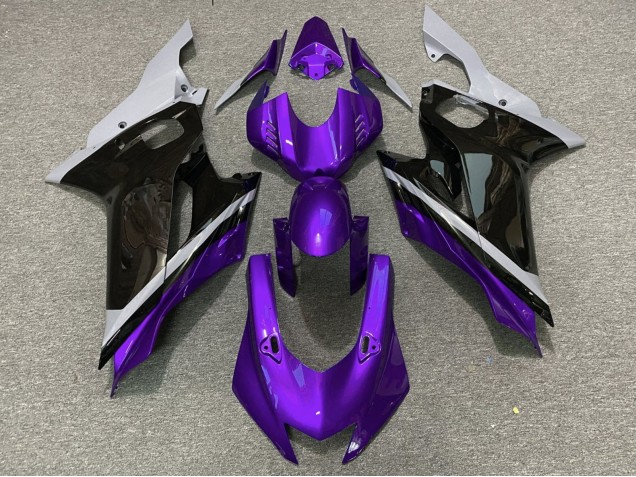 Carenados Moto Yamaha YZF R6 2017-2023 - Gris Púrpura Negro Brillante Fábrica