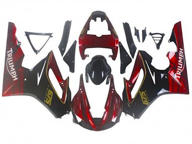 Carenados Moto Triumph Daytona 675 Triple 2009-2012 - Rojo Negro Brillante Fábrica