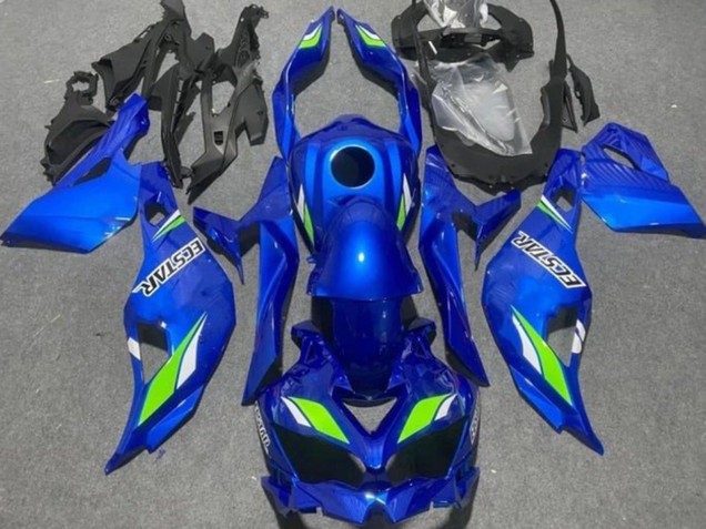 Carenados Moto Kawasaki ZX4R ZX-4RR 2019-2025 - Azul Verde Ecstar Fábrica