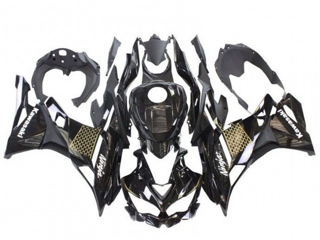 Carenados Moto Kawasaki ZX4R ZX-4RR 2019-2025 - Negro Brillante Blanco Oro Fábrica