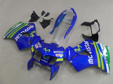 Carenados Moto Honda VFR 800 1998-2001 - Azul Verde Blanco MoviStar Fábrica