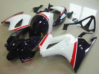 Carenado Moto Honda VFR 800 2002-2013 - Blanco Rojo Azul Oscuro Fábrica