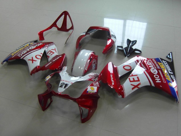 Carenados Moto Honda VFR 800 2002-2013 - Blanco Rojo Azul Xerox 21 Fábrica