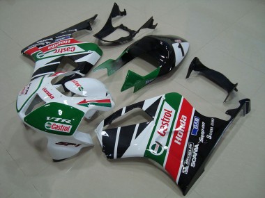 Carenado Moto Honda VTR1000 2000-2006 - Blanco Rojo Verde Negro Brillante Castrol Fábrica