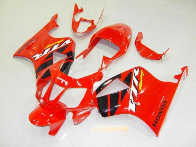 Carenado Moto Honda VTR1000 2000-2006 - Rojo Negro Brillante Raya Fábrica