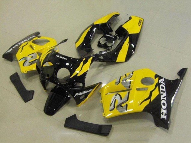 Carenados Moto Honda CBR250RR MC19 1988-1989 - Amarillo Negro Brillante Fábrica