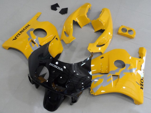 Kits Carenado Moto Honda CBR250RR MC22 1990-1998 - Amarillo Negro Brillante Fábrica