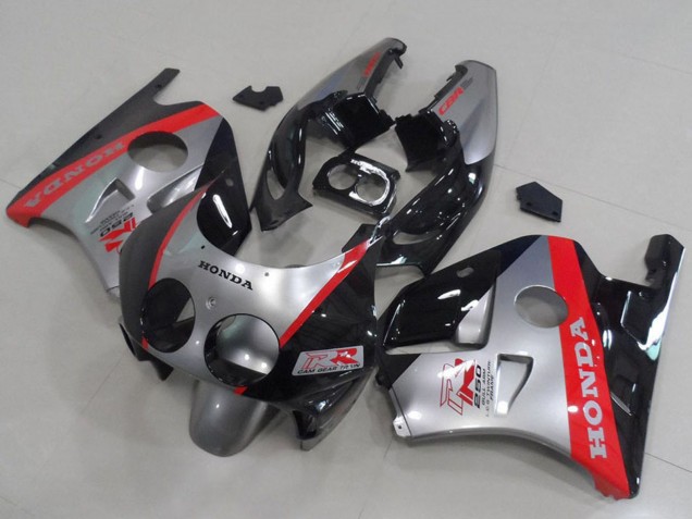 Carenados Moto Honda CBR250RR MC22 1990-1998 - Plata Rojo Negro Brillante Fábrica