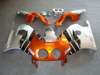 Carenados Moto Honda CBR250RR MC22 1990-1998 - Plata Naranja Negro Brillante Fábrica