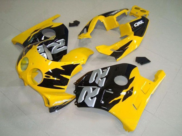 Carenado Moto Honda CBR250RR MC22 1990-1998 - Amarillo Negro Brillante Fábrica