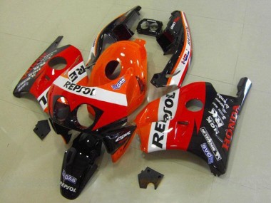 Carenados Moto Honda CBR250RR MC22 1990-1998 - Naranja Blanco Rojo Negro Brillante HRC Repsol Fábrica