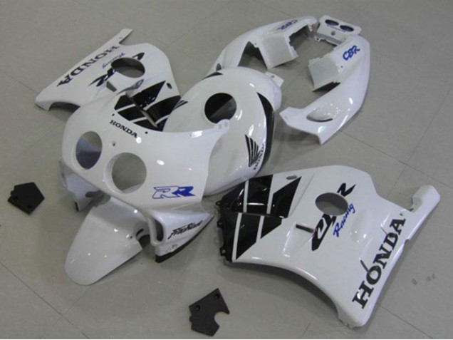 Carenados Moto Honda CBR250RR MC22 1990-1998 - Blanco Negro Brillante Fábrica