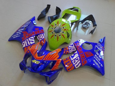 Carenados Moto Honda CBR600 F4i 2001-2003 - Amarillo Azul Naranja Rossi 46 Fábrica