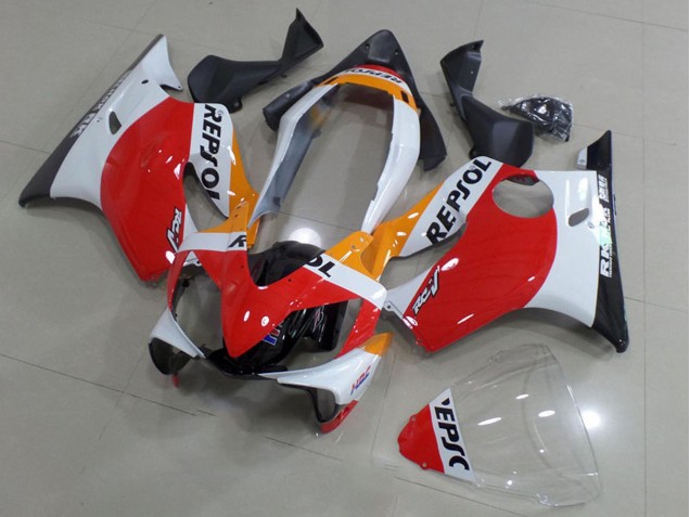 Carenados Moto Honda CBR600 F4i 2004-2007 - Blanco Rojo Amarillo Negro Brillante Repsol Fábrica