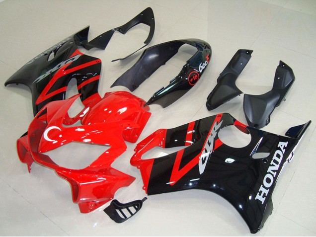 Kits Carenado Moto Honda CBR600 F4i 2004-2007 - Rojo Negro Brillante Fábrica