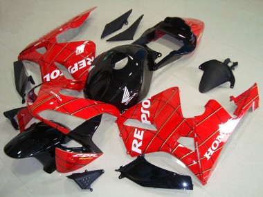 Carenados Moto Honda CBR600RR 2003-2004 - Rojo Negro Brillante Spider Man Blanco Repsol Fábrica