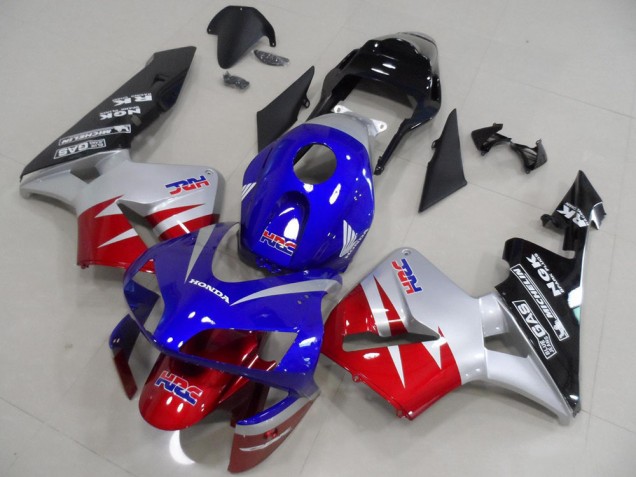 Carenados Moto Honda CBR600RR 2003-2004 - Plata Rojo Azul Negro Brillante HRC Fábrica