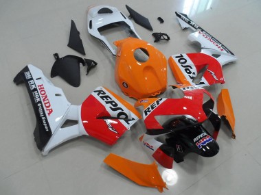 Carenados Moto Honda CBR600RR 2003-2004 - Naranja Blanco Rojo Negro Brillante Repsol HRC Fábrica