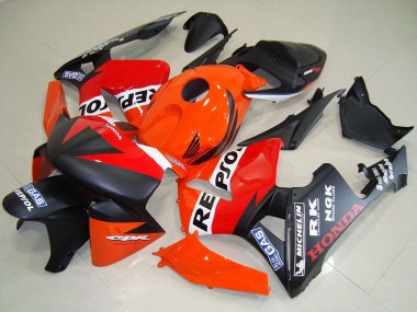 Carenados Moto Honda CBR600RR 2005-2006 - Naranja Rojo Blanco Negro Mate Repsol Carrera Fábrica