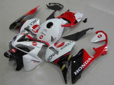 Carenados Moto Honda CBR600RR 2005-2006 - Blanco Rojo Negro Brillante Konica Minolta Fábrica