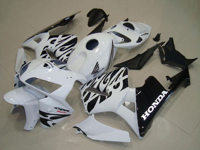 Carenados Moto Honda CBR600RR 2005-2006 - Blanco Negro Llama Fábrica