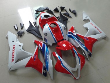 Carenados Moto Honda CBR600RR 2007-2008 - Blanco Rojo Azul Claro HRC Fábrica