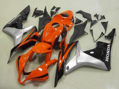 Carenado Moto Honda CBR600RR 2007-2008 - Plata Naranja Negro Brillante Fábrica