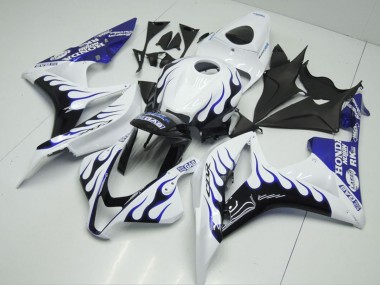 Carenados Moto Honda CBR600RR 2007-2008 - Blanco Azul Negro Brillante Llama Fábrica