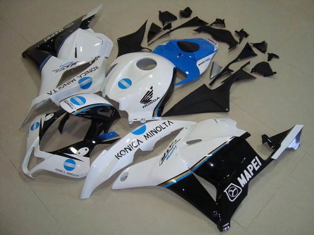 Carenados Moto Honda CBR600RR 2009-2012 - Blanco Azul Negro Brillante Konica Minolta Fábrica
