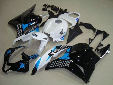 Kits Carenados Moto Honda CBR600RR 2009-2012 - Blanco Azul Negro Brillante Fábrica