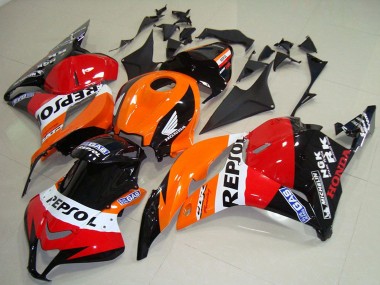 Carenado Moto Honda CBR600RR 2009-2012 - Naranja Blanco Rojo Negro Brillante Repsol Fábrica
