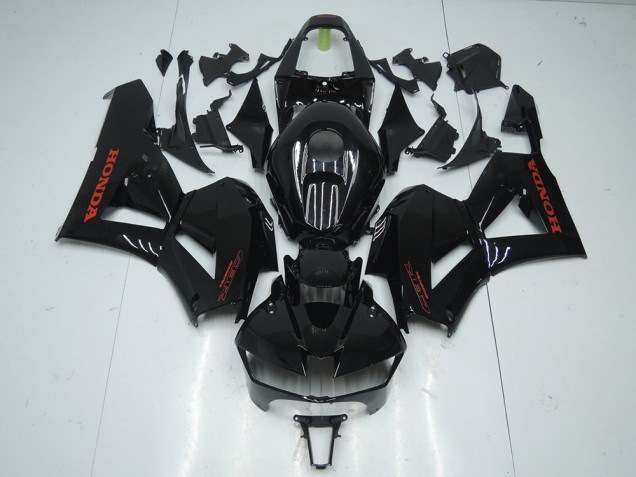 Carenados Moto Honda CBR600RR 2013-2023 - Negro Brillante Rojo Calcomanías Fábrica