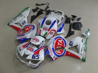 Carenados Moto Honda CBR600RR 2013-2026 - Blanco Rojo Azul Pata 65 Fábrica