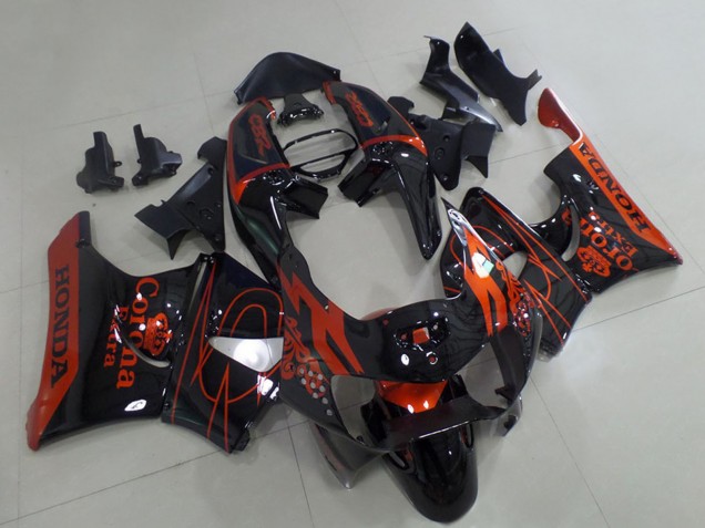 Carenados Moto Honda CBR900RR 919 1998-1999 - Negro Brillante Rojo Corona Fábrica