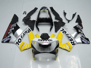 Carenado Moto Honda CBR900RR 929 2000-2001 - Amarillo Plata Negro Brillante Repsol Fábrica