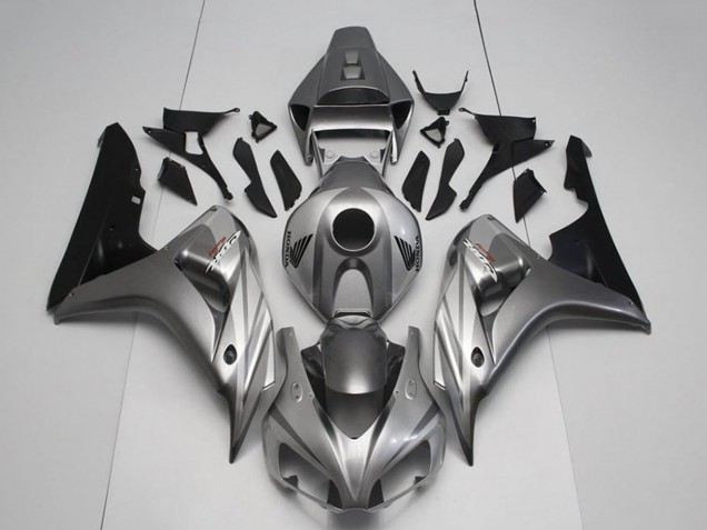 Kits Carenado Moto Honda CBR1000RR 2006-2007 - Plata Negro Brillante Fábrica