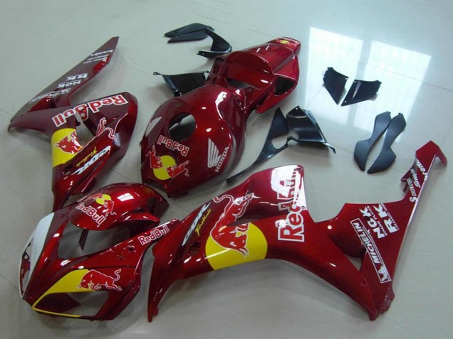 Carenados Moto Honda CBR1000RR 2006-2007 - Rojo Amarillo Blanco Rojo Bull Fábrica