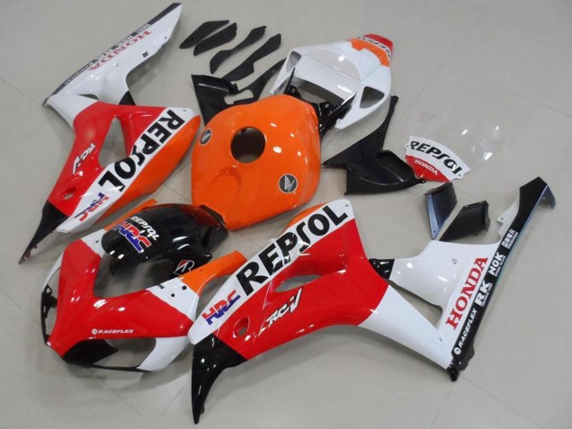 Carenado Moto Honda CBR1000RR 2006-2007 - Naranja Blanco Rojo Negro Brillante Repsol HRC Fábrica