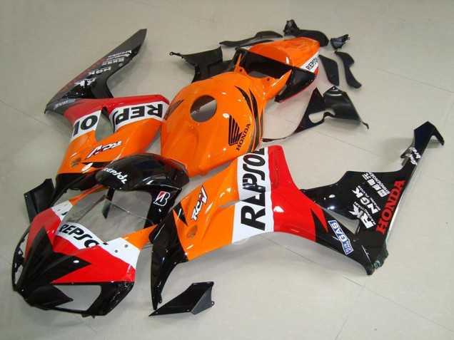 Carenados Moto Honda CBR1000RR 2006-2007 - Naranja Blanco Rojo Negro Brillante New Repsol Fábrica