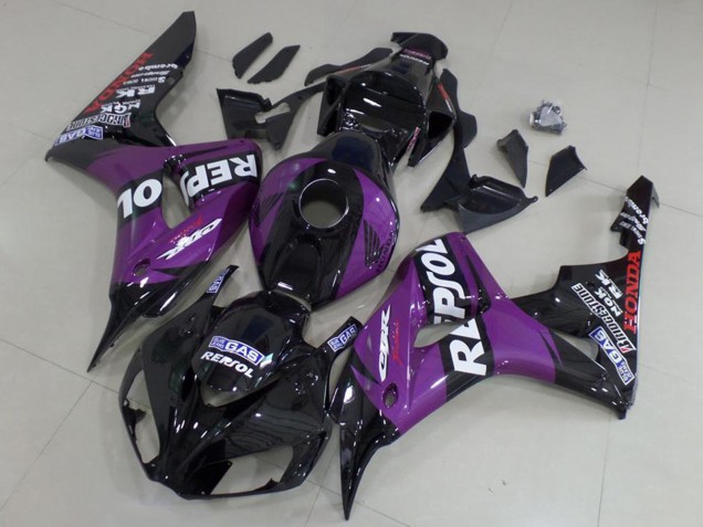 Carenados Moto Honda CBR1000RR 2006-2007 - Negro Brillante Púrpura Repsol Fábrica