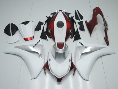 Carenados Moto Honda CBR1000RR 2008-2011 - Blanco Plata Rojo Caramelo Fábrica