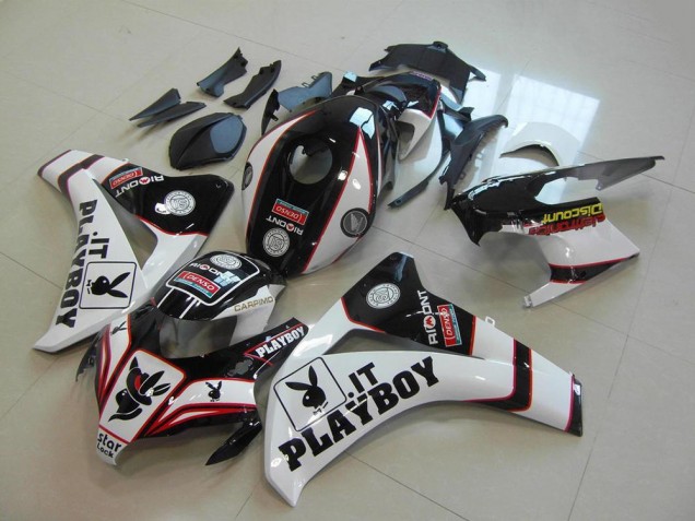 Carenados Moto Honda CBR1000RR 2008-2011 - Blanco Rojo Negro Brillante Playboy Fábrica