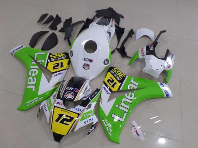 Carenados Moto Honda CBR1000RR 2008-2011 - Blanco Verde Amarillo Negro Brillante Líneaar 12 Fábrica